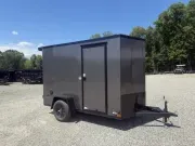 2026 Look Trailers STLC 6X10 DLX 6'6" Tall, Ramp Door, Spoiler, Black 