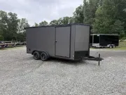 2027 Covered Wagon Trailers 7X16 7Ft Tall, Ramp Door, .080 Skin, Blackout, Spoiler 