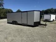 2027 Covered Wagon Trailers 85X24 7' Tall, Ramp Door, Spoiler, .080 Skin Blackout 9990Lb GVWR 
