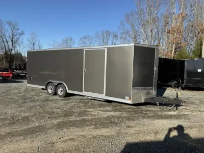 2025 Covered Wagon Trailers 85X24 7FT Tall ramp door .080 Polycore skin 9990lb 