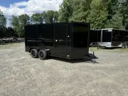 2027 Spartan Cargo Trailers 7X14 6'6" Tall Ramp Door Blackout .080 Skin 