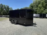 2025 Spartan Cargo Trailers 7X14 7' Tall, Ramp Door, D-Rings .080 Skin Blackout 