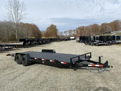 2026 Covered Wagon Trailers 82X22 Flat Deck Car Hauler 9990Lb GVWR 