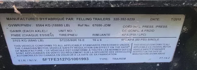 used Equipment / Flatbed Trailers Felling Trailers  for sale, in Weare, NH Thumbnail 2