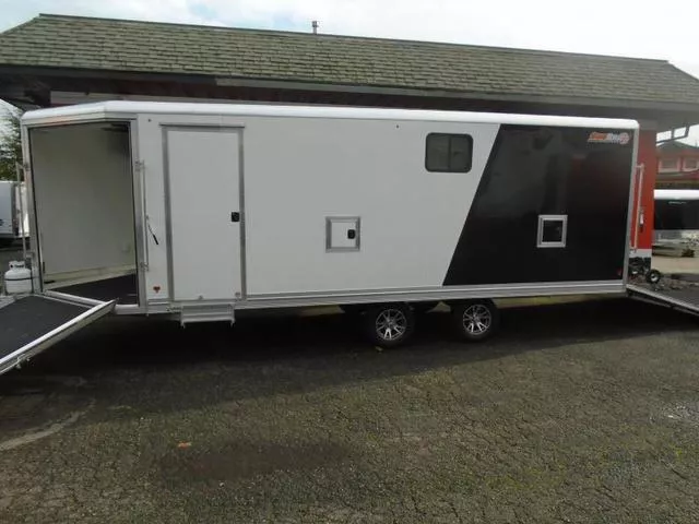 2025 ALL ALUMINUM 4 PLACE SNOWMOBILE TRAILER WITH A HEATER