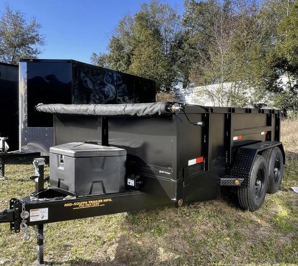 2024 Mid South 7x12 TA Dump Trailer with 2 ft sides Circle Double B