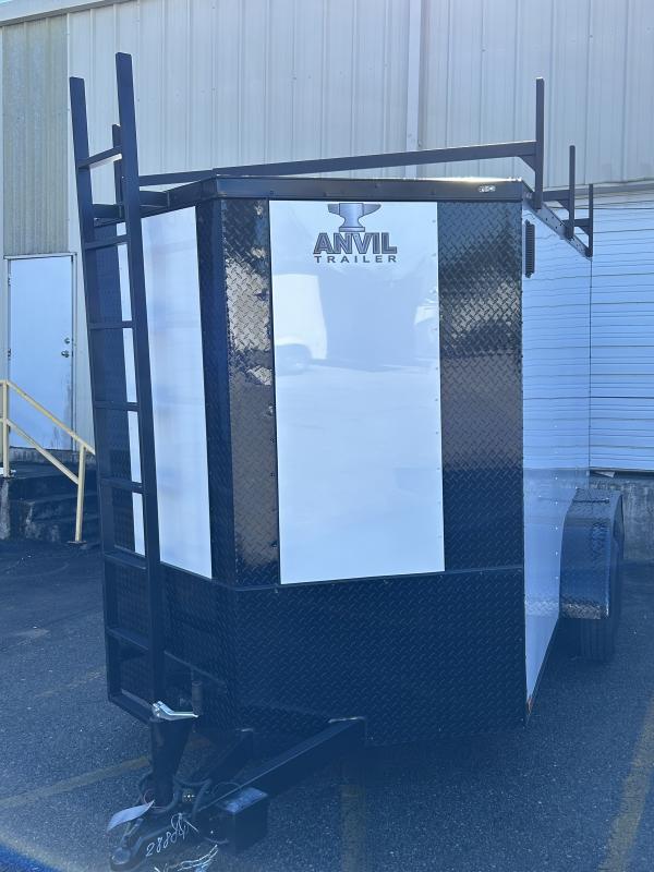 2024 Anvil 6x12 TA Enclosed Trailer with Ladder Racks & Access Ladder Circle Double B Trailers