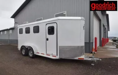 2026 Adam Rustler 3 Horse Slant Aluminum Horse Trailer