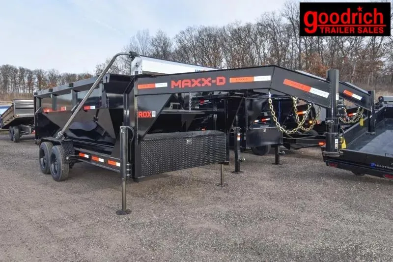 2025 MAXX-D ROX 83X14 TA6 ROLL OFF GOOSENECK W/1 4' BIN Dump Trailer