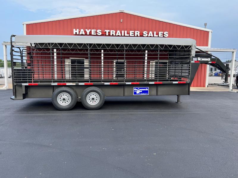 2023 Gooseneck 20' Stock/ Stock Combo Trailer Hayes Trailer Sales Open Car Utility Trailers