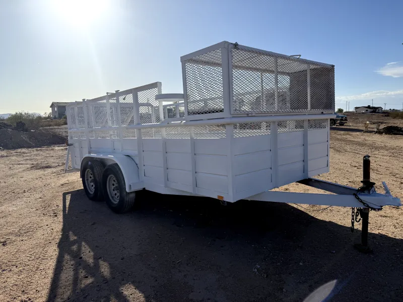 Heavy-duty duel axel landscaping trailer