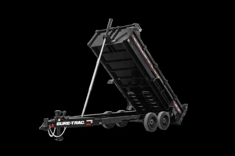 2025 Sure-trac Trailers 7x14 PRO SERIES TELESCOPIC DUMP 15.4K STBTL8216-BP-154