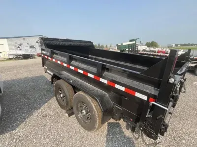 2026 Sure-trac Trailers 7X12 HD LOW PROFILE TELESCOPIC DUMP BLACK