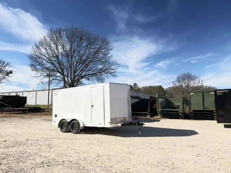 2026 Wells Cargo 14' X 7' Enclosed Cargo Trailer White 