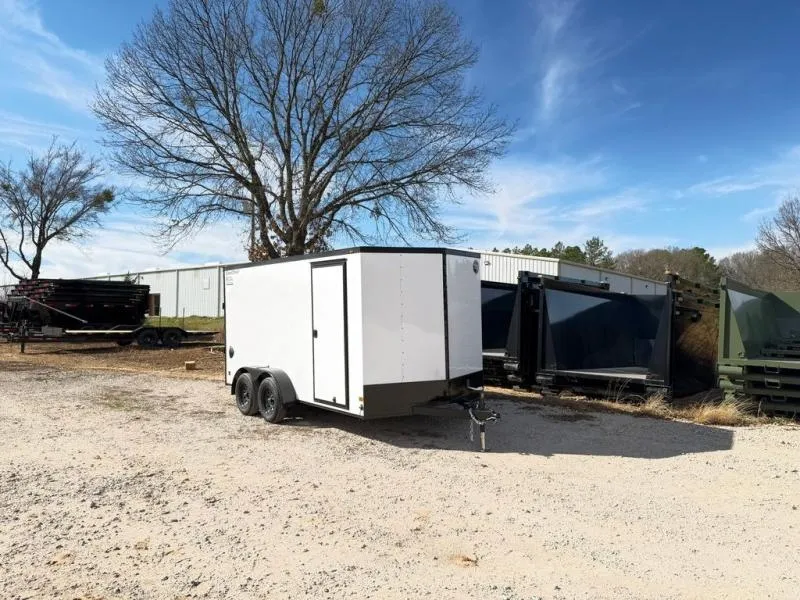 2026 Wells Cargo 14' X 7' Enclosed Cargo Trailer White 