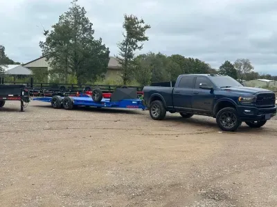 2027 MAXX-D Trailers A6X 24' X 80" Drop-N-Load Carhauler Blue 