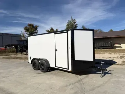 2027 Spartan Cargo Trailer 14' X 7' Enclosed Cargo Trailer White