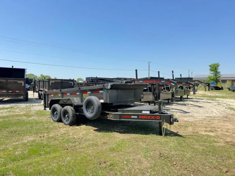 2026 MAXX-D Trailers DJX 14' X 83" X 2' Sides Dump Trailer GRAY