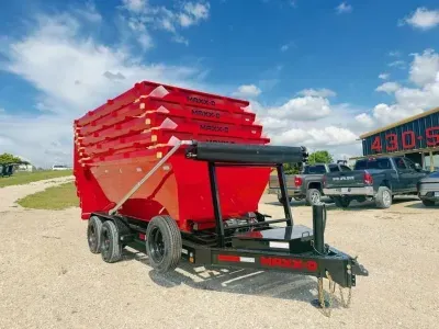 2027 MAXX-D Trailers ROX 14' 17.5 GVWR BUMPER PULL WITH 5-14 YARD RED B 