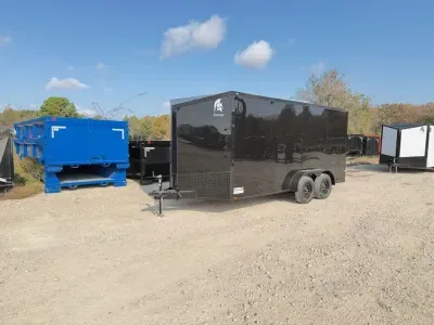 2027 Spartan Cargo Trailer  16' X 7' Enclosed Cargo Trailer Black 
