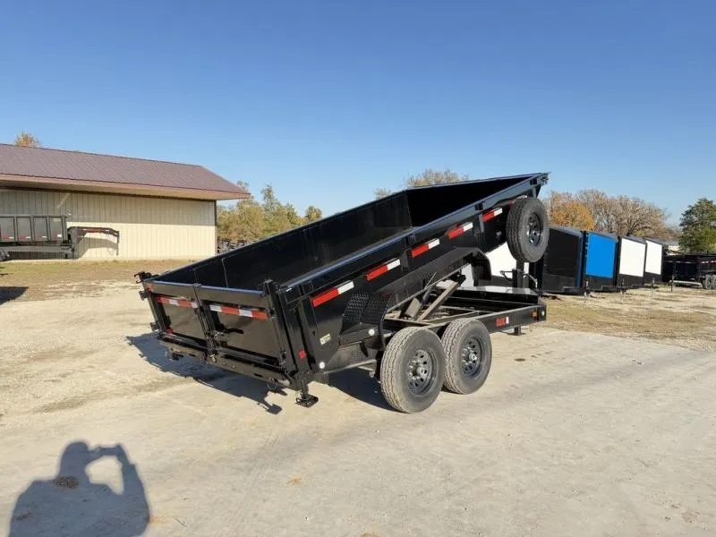 2025 MAXX-D Trailers DJX 14' X 83" X 2' Sides Dump Trailer BLACK