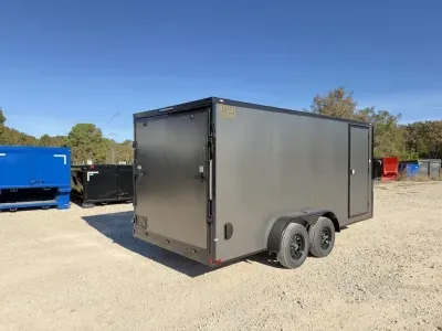 2027 Spartan Cargo Trailer 16' X 7' Enclosed Cargo Trailer Charcoal Grey