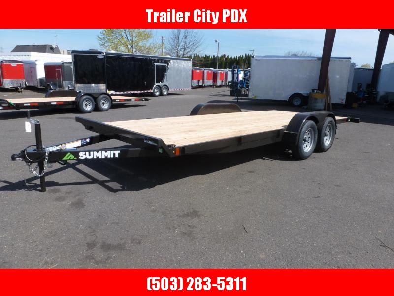 2020 Summit Cascade 7x18 7k Flatbed Trailer w/ Removable Fenders 2020 Summit Cascade 7x18 7k Flatbed Trailer w/ Removable Fenders