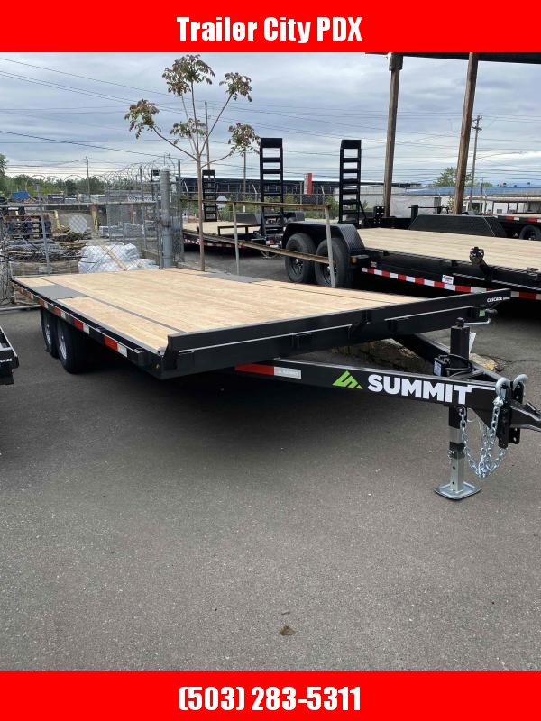 Summit 8.5 X 20 DECKOVER 10K CASCADE Flatbed Trailer Summit 8.5 X 20 DECKOVER 10K CASCADE Flatbed Trailer