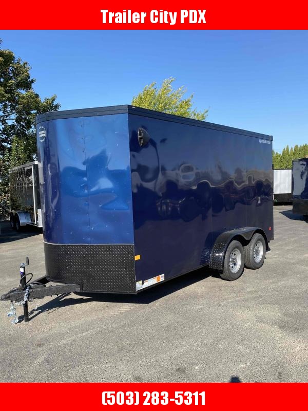 Wells Cargo 7 X 14 7K RAMP INDIGO BLUE Enclosed Cargo Trailer Wells Cargo 7 X 14 7K RAMP INDIGO BLUE Enclosed Cargo Trailer