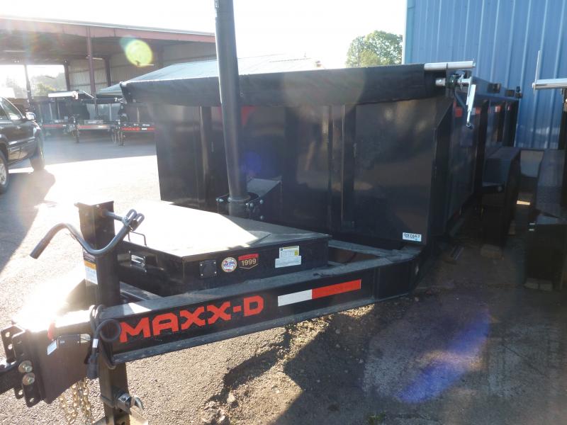 7 X 16 16K TELESCOPING DUMP TRAILER WITH 3 FT SIDES/TARP/RAMPS/3-WAY GATE/I-BEAM FRAME
