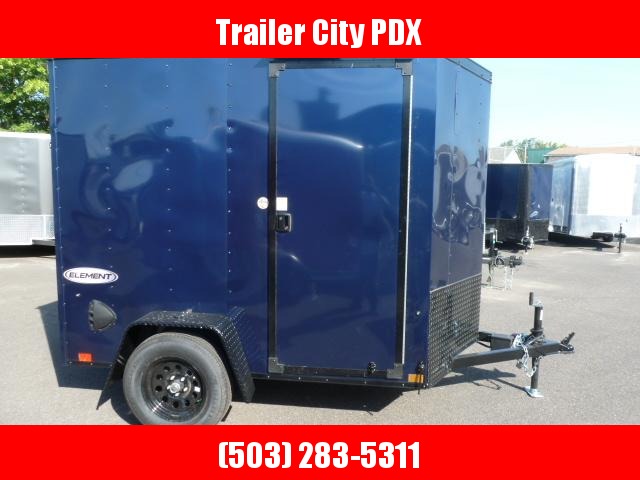 5 X 8 INDIGO BULE ENCLOSED CARGO TRAILER WITH V-NOSE/RAMP/SPARE/PHANTOM PACKAGE 5 X 8 INDIGO BULE ENCLOSED CARGO TRAILER WITH V-NOSE/RAMP/SPARE/PHANTOM PACKAGE
