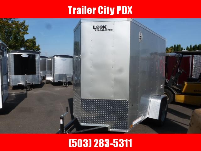 5 X 8 3K SILVER ENCLOSED CARGO TRAILER WITH RAMP 5 X 8 3K SILVER ENCLOSED CARGO TRAILER WITH RAMP