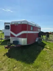 1985 Lazy-N 2 Horse Straight Bumper Pull Horse Trailer