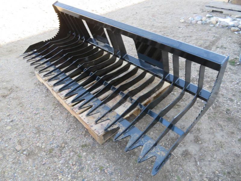 Black 83" Rock Bucket for Skid Steer Loader Black 83" Rock Bucket for Skid Steer Loader