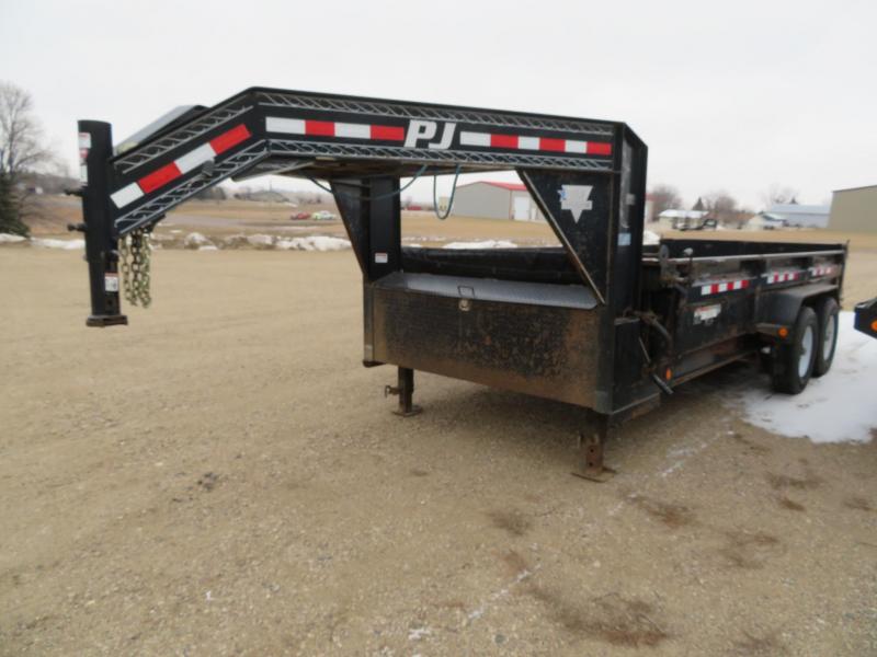 PJ Trailers 16 Low Profile GN Dump Trailer PJ Trailers 16 Low Profile GN Dump Trailer