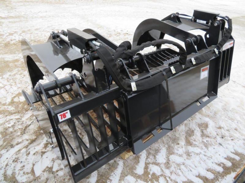 New Jenkins 78" Skid Steer Rock Bucket with Grapple Farm Equipment