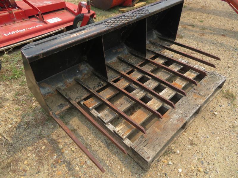 Black 60" Skid Steer Manure Tine Bucket Black 60" Skid Steer Manure Tine Bucket