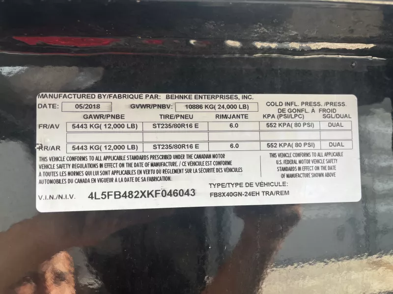 used Equipment / Flatbed Trailers Behnke  for sale, in Pompano Beach, FL Thumbnail 14