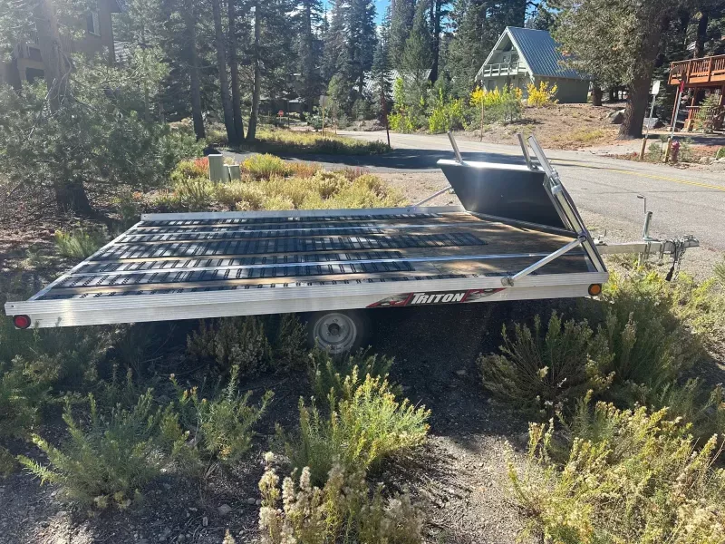 Triton 11' Snowmobile Tilt Trailer Located in Mammoth Lakes, CA