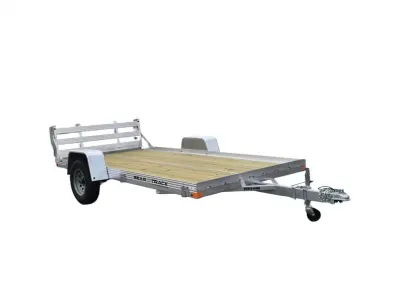 2026 Bear Track BTU 76" x 144" 3k Single Axle Aluminum Utility Trailer w/Wood Deck