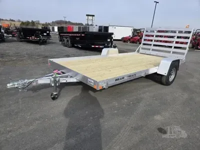 2026 Bear Track BTU 80" x 168" 3.5k Torsion Single Axle Aluminum Utility Trailer w/Wood Deck