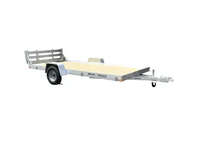 2026 Bear Track BTU 80" x 168" 3k Single Axle Aluminum Utility Trailer w/Wood Deck