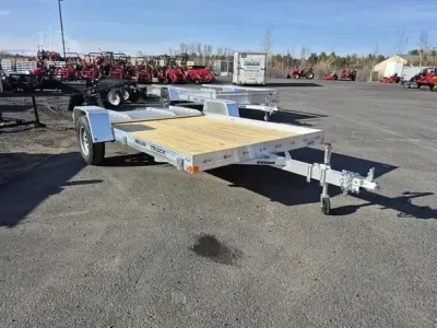 2026 Bear Track BTU 76" x 144" 3k Single Axle Aluminum Utility Trailer w/Wood Deck