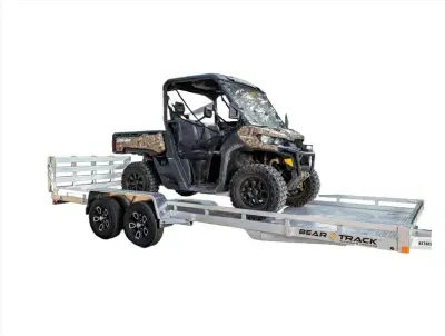 2026 Bear Track BTT 81" x 194" 7k Tandem Axle Aluminum Utility Trailer w/HD Bi-Fold Ramp