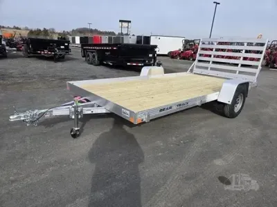 2026 Bear Track BTU 80" x 168" 3.5k Torsion Single Axle Aluminum Utility Trailer w/Wood Deck