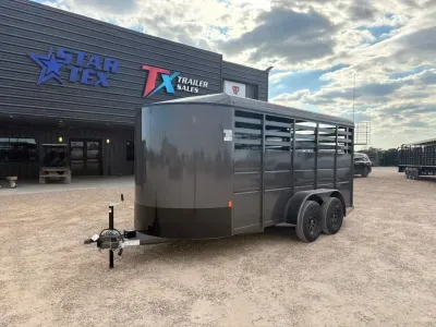 Delta Manufacturing, Inc. 6’6" X 16' 500 ES SERIES BUMPER PULL LIVESTOCK TRAILER