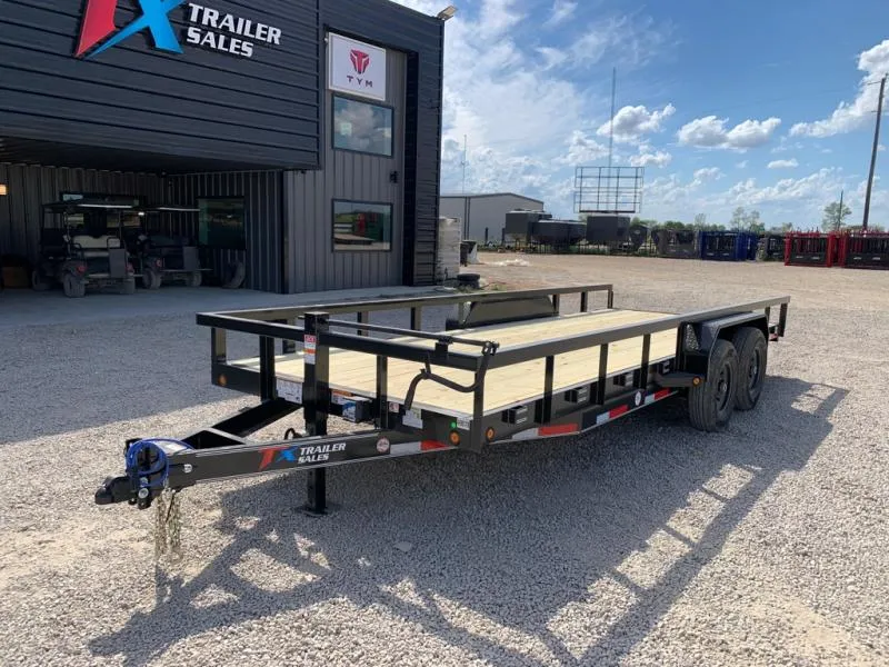 East Texas Trailers 83" X 20' UTILITY WITH 5' SLIDE IN RAMPS