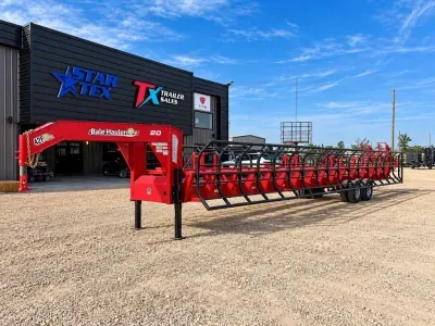 INDUSTRAIS AMERICA 42' DUAL TANDEM DOUBLE DROP HAY TRAILER WITH 12K AXLES & HYD JACKS