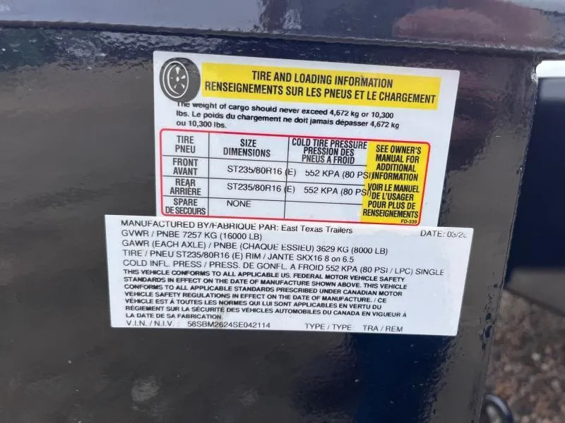 new Tilt Trailers East Texas Trailers  for sale, in Petty, TX Thumbnail 6