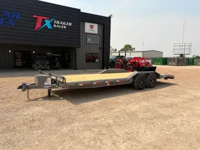East Texas Trailers 102" X 24' CAR HAULER WITH SLIDE IN RAMPS